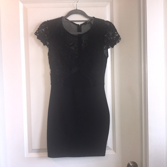 Dresses & Skirts - Little black dress, sheer top.